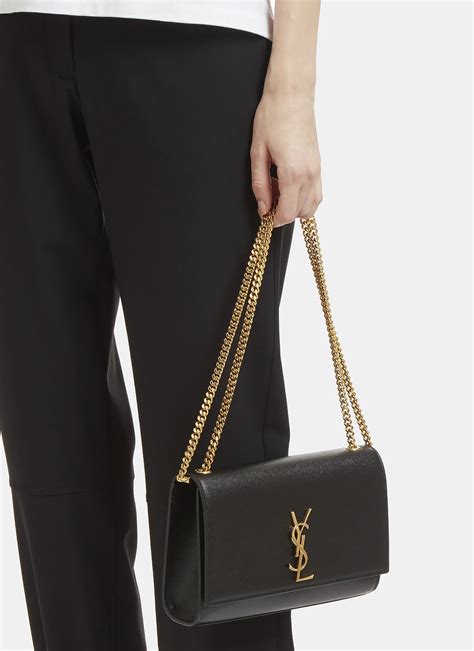 Saint Laurent Kate Medium YSL Wallet on Chain in 